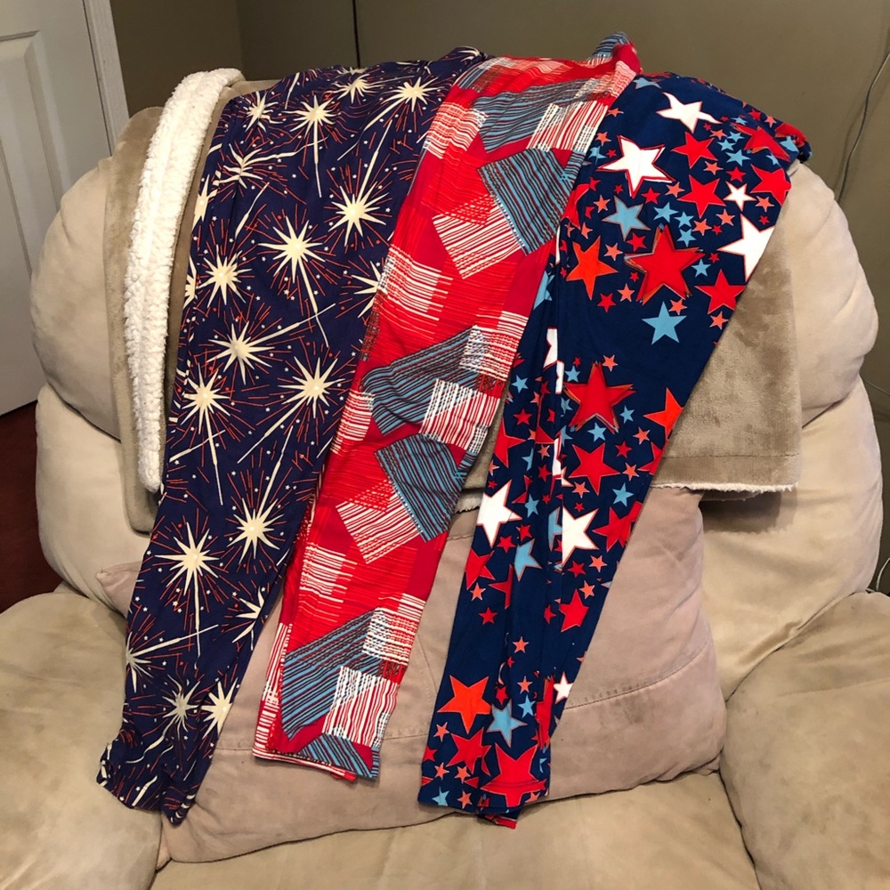Lularoe American themed OS leggings